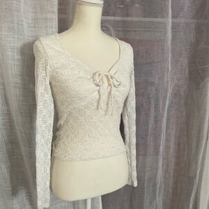 Elegant Cream Lace Top